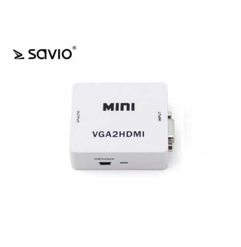 SAVIO CL-110 SAVIO CL-110 Konwerter/Adapter VGA -> HDMI Full HD/1080p 60Hz
