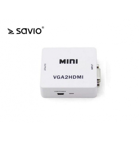 Adapter Konwerter VGA -> HDMI Full HD/1080p 60Hz Savio CL-110