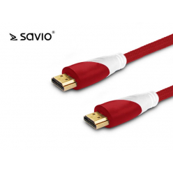SAVIO CL-120 SAVIO CL-120 Kabel HDMI, Ethernet, 4K, czerwony, 1,5 m