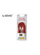 Kabel HDMI SAVIO CL-120, Ethernet, 4K, czerwony, 1,5 m