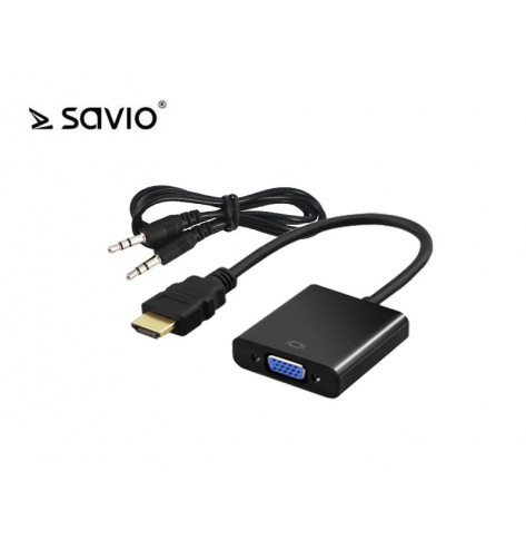 SAVIO CL-23/B SAVIO CL-23/B Adapter HDMI - VGA z dźwiękiem