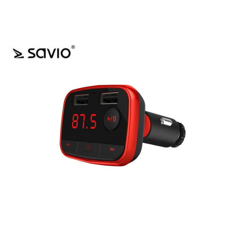 Transmiter SAVIO samochodowy TR-10 z funkcją Bluetooth+ładowarka 2 A