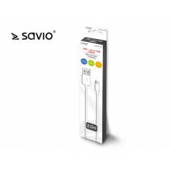 SAVIO CL-124 SAVIO CL-124 Kabel USB - micro USB 2.1A, 2m