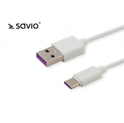 Kabel USB - USB typ C 5A, 1m SAVIO CL-126