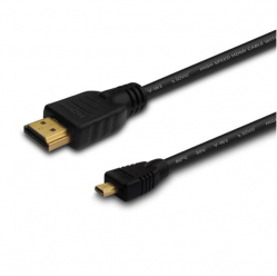 Kabel HDMI - micro HDMI v1.4 Ethernet 3D 24k gold 1m SAVIO CL-39M