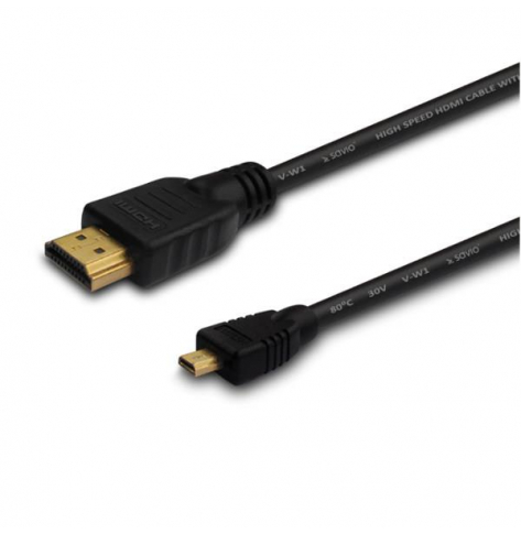 SAVIO CL-39M SAVIO CL-39M Kabel HDMI - micro HDMI v1.4 Ethernet 3D 24k gold 1m