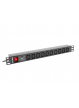 Listwa zasilająca Lanberg Rack PDU 1U 10A, 10x IEC C13, 2m, czarna