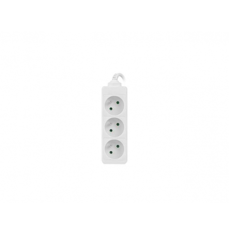 Listwa zasilająca  LANBERG PS0-03E-0300-W Lanberg 3M BIAŁA 3X 230V PL KABEL WYKONANY Z PEŁNEJ MIEDZI