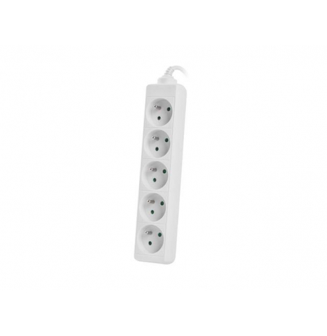 Listwa zasilająca  LANBERG PS0-05E-0300-W Lanberg 3M Biała 5X 230V PL KABEL WYKONANY Z PEŁNEJ MIEDZI