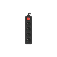 Listwa zasilająca  LANBERG PS1-04E-0150-BK Lanberg 1.5M Czarna 4X 230V PL Z Wyłącznikiem  Kabel z Miedzi