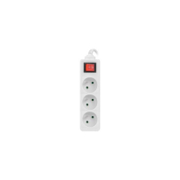 Listwa zasilająca  LANBERG PS1-03E-0300-W Lanberg 3M Biała 3X 230V PL Z Wyłącznikiem  Kabel z Miedzi