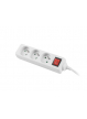 Listwa zasilająca  LANBERG PS1-03E-0300-W Lanberg 3M Biała 3X 230V PL Z Wyłącznikiem  Kabel z Miedzi