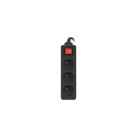 Listwa zasilająca  LANBERG PS1-03E-0300-BK Lanberg 3m Czarna 3X 230V PL Z Wyłącznikiem  Kabel z Miedzi