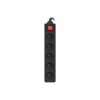 Listwa zasilająca  LANBERG PS1-05E-0300-BK Lanberg 3M Czarna 5X 230V PL