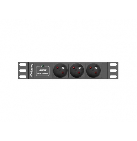 Listwa zasilająca LANBERG PDU-03E-0200-BK Rack PDU 10 1U 16A, 3x 230v PL 2m, czarna