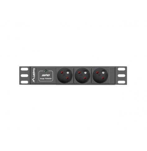 Listwa zasilająca LANBERG PDU-03E-0200-BK Rack PDU 10 1U 16A, 3x 230v PL 2m, czarna