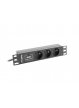 Listwa zasilająca LANBERG PDU-03E-0200-BK Rack PDU 10 1U 16A, 3x 230v PL 2m, czarna