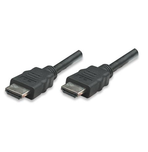 MANHATTAN 323215 Manhattan Kabel monitorowy HDMI/HDMI 1.4 Ethernet 2m czarny niklowane złącza