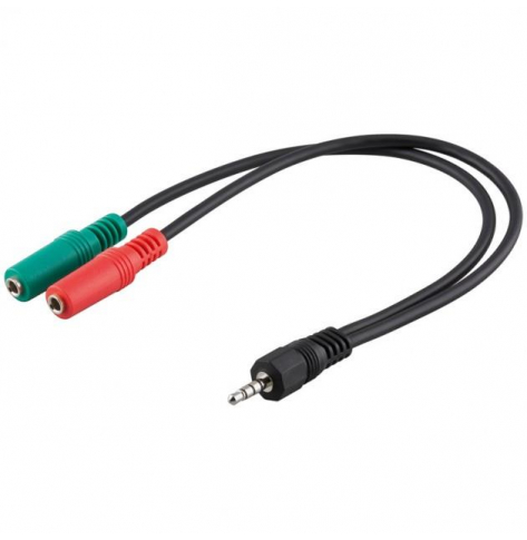 MANHATTAN 352024 Manhattan Kabel /adapter audio stereo 1 x jack 3.5 mm 4-pinowy na 2 x jack 3.5mm