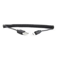 Kabel GEMBIRD CC-mUSB2C-AMBM-6 kabel micro USB 2.0 AM-Micro Spirala 1.8m czarny