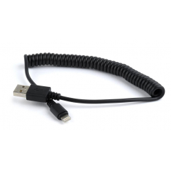 GEMBIRD CC-LMAM-1.5M Gembird kabel USB 2.0 AM 8-pin spirala 1.5m