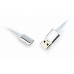 Kabel GEMBIRD USB magnetyczny micro/USB-C/8-pin, szary 1M