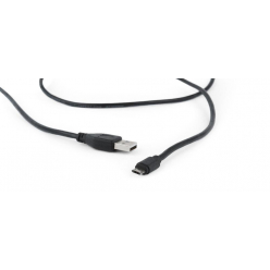 GEMBIRD CCB-USB2-AMmDM-6 Gembird kabel dwustronny micro USB do USB 2.0 AM1.8M, czarny, blister