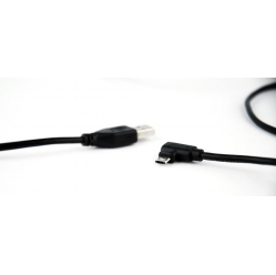 Kabel GEMBIRD micro USB dwustronny kątowy 1.8M czarny