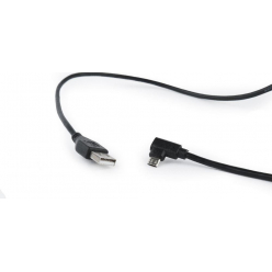 GEMBIRD CCB-USB2-AMmDM90-6 Gembird kabel kątowy dwustronny micro USB do USB 2.0 AM 1.8M, czarny, blister