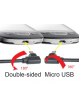 Kabel GEMBIRD micro USB kątowy dwustronny do USB 2.0 AM 1.8M, czarny