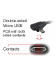 GEMBIRD CC-USB2-AMmDM90-6 Gembird kabel kątowy dwustronny micro USB do USB 2.0 AM 1.8M, czarny