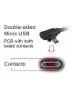 Kabel GEMBIRD micro USB kątowy dwustronny do USB 2.0 AM 1.8M, czarny