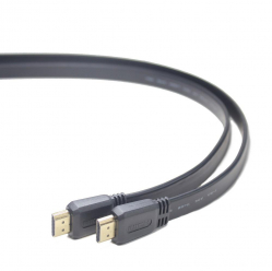 Kabel HDMI GEMBIRD płaski V2.0 High Speed Ethernet 1m pozłacane końcówki