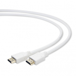 Kabel GEMBIRD CC-HDMI4-W-6 Gembird kabel HDMI 1.8m (V2.0) 4K GOLD CU HSE BIAŁY