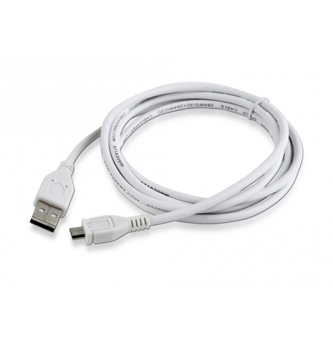 Kabel GEMBIRD micro USB 2.0 AM-MBM5P 1,8M ładowanie transmisja biały