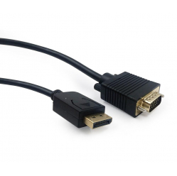 Kabel GEMBIRD DisplayPort-VGA 1.8m czarny