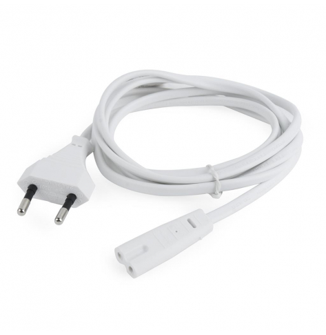 Kabel GEMBIRD PC-184/2-W zasilający ósemka C7 do notebooka, radiowy 1.8m biały