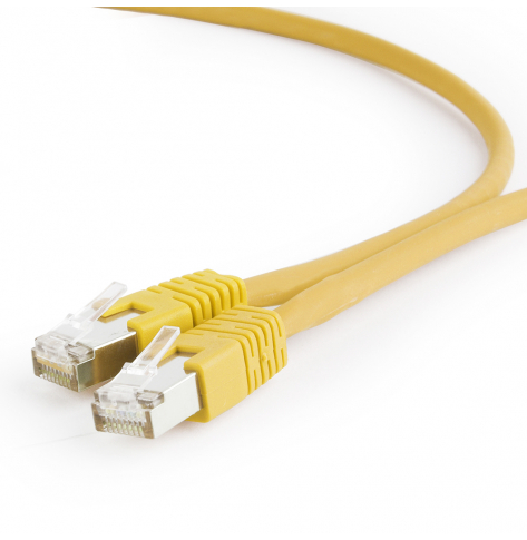 GEMBIRD PP6A-LSZHCU-Y-0.25M Gembird patchcord RJ45, kat. 6A, SFTP, LSZH, 0.25m, żółty