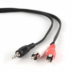 GEMBIRD CCAB-458-2.5M Gembird kabel audio JACK 3,5mm M / 2x RCA (CINCH) M 2.5m, blister