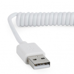 Kabel GEMBIRD CC-mUSB2C-AMBM-6-W Gembird Micro-USB 2.0 spirala, 1.8m, biały