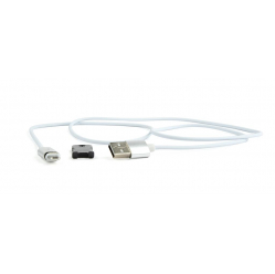 Kabel GEMBIRD micro-USB magnetyczny, blister, srebrny, 1M