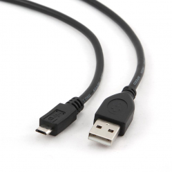 Kabel GEMBIRD Micro-USB 2.0 0.1m czarny