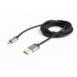 GEMBIRD CCB-mUSB2B-AMBM-6 Gembird kabel micro USB 2.0 AM-MBM5P 1.8M oplot,wtyki w osłonie metalowej,czarny