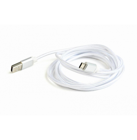 GEMBIRD CCB-mUSB2B-AMBM-6-S Gembird kabel micro USB 2.0 AM-MBM5P 1.8M oplot,wtyki w osłonie metalowej,srebrn