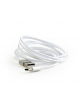 Kabel GEMBIRD USB-C srebrny nylonowy oplot, metalowe wtyki, 1.8m
