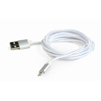 Kabel GEMBIRD USB 8-pin oplot wtyki w osłonie metalowej 1.8m srebrny