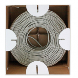 TECHLYPRO 022823 TechlyPro Kabel instalacyjny skrętka UTP Cat6 4x2 drut CCA 305m szary