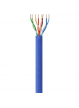 Kabel instalacyjny skrętka UTP Cat6 4x2 drut CCA 305m niebieski TECHLY 025619