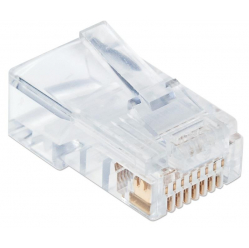 Wtyk modularny RJ45 8P8C Cat6 UTP na drut słoik 100 sztuk TECHLYPRO 028894