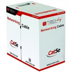 TECHLY 029167 TechlyPro Kabel skrętka zewnętrzna F/UTP Cat5e 4x2 drut CCA 305m czarny